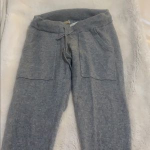 100% cashmere joggers- cynthia rowley